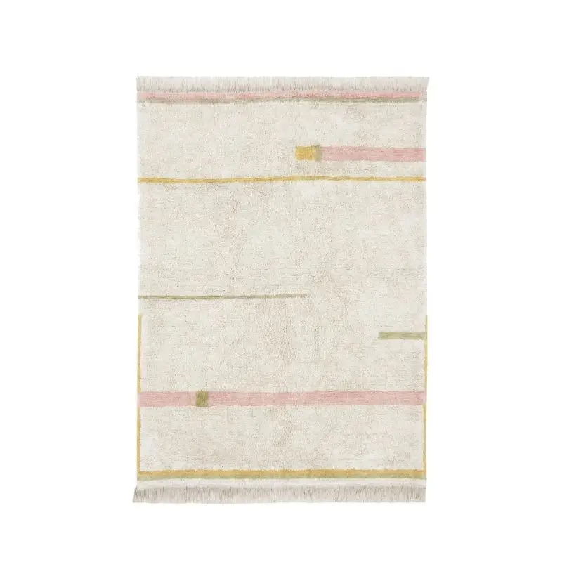 Tapis moelleux en peluche rectangulaire design moderne chambre bébé doux et confortable franges décoratives co