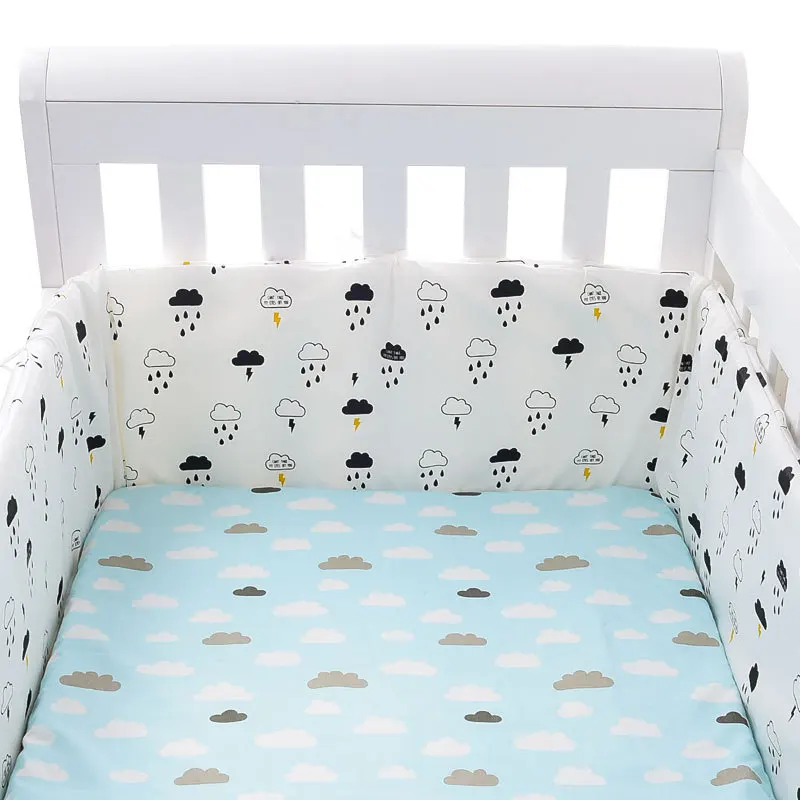 Lit de bébé épaissir pare-chocs conception de fermeture éclair une pièce berceau autour du coussin protecteur 