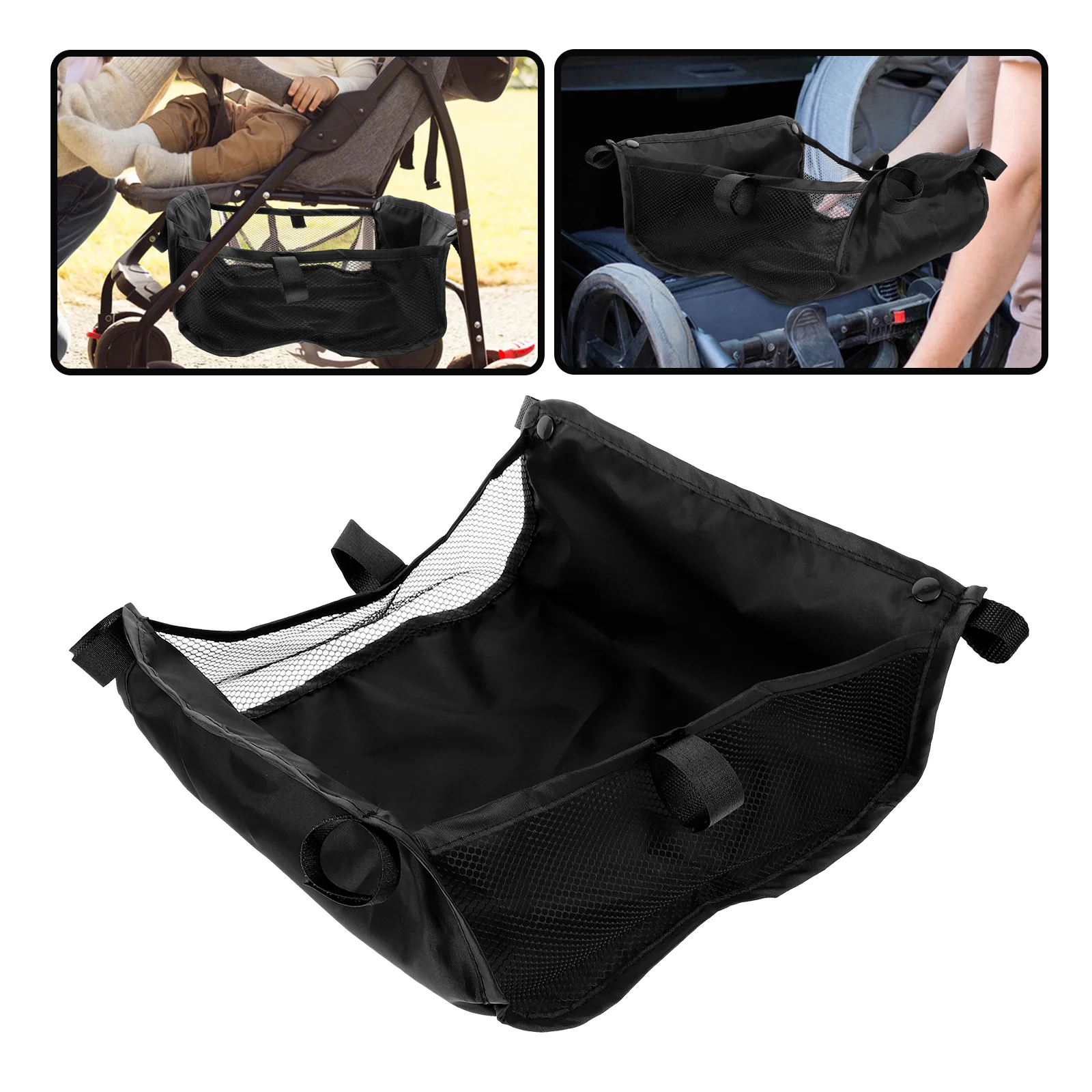 Panier inférieur de poussette en tissu synthétique grande capacité sac de rangement pour bébé accessoire de re