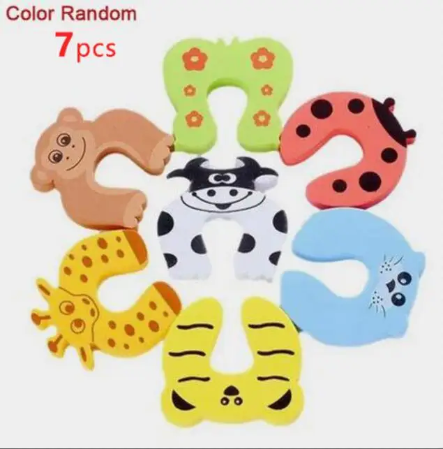 Ensemble de jouets éducatifs en plastique souple 7 pièces animaux de dessin animé éveil sensoriel et motricité