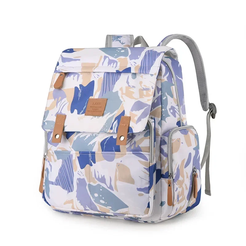 Sac à langer nylon imprimé multifonction sac dos bébé grande capacité style moderne maman papa voyage quotidie