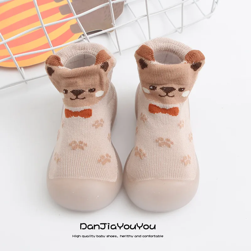 Chaussettes tricotées pour bébé chaussures de marche pour enfants chaussettes de sol dessin animé toutes saiso