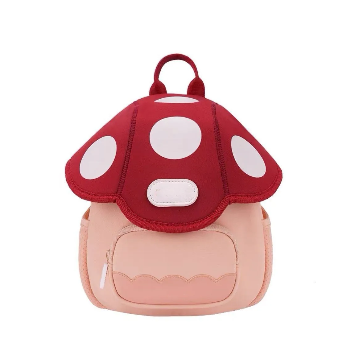 Sac à dos mignon pour enfants style champignon écolière couleurs vives maternelle 712 ans pêche et rouge ajust