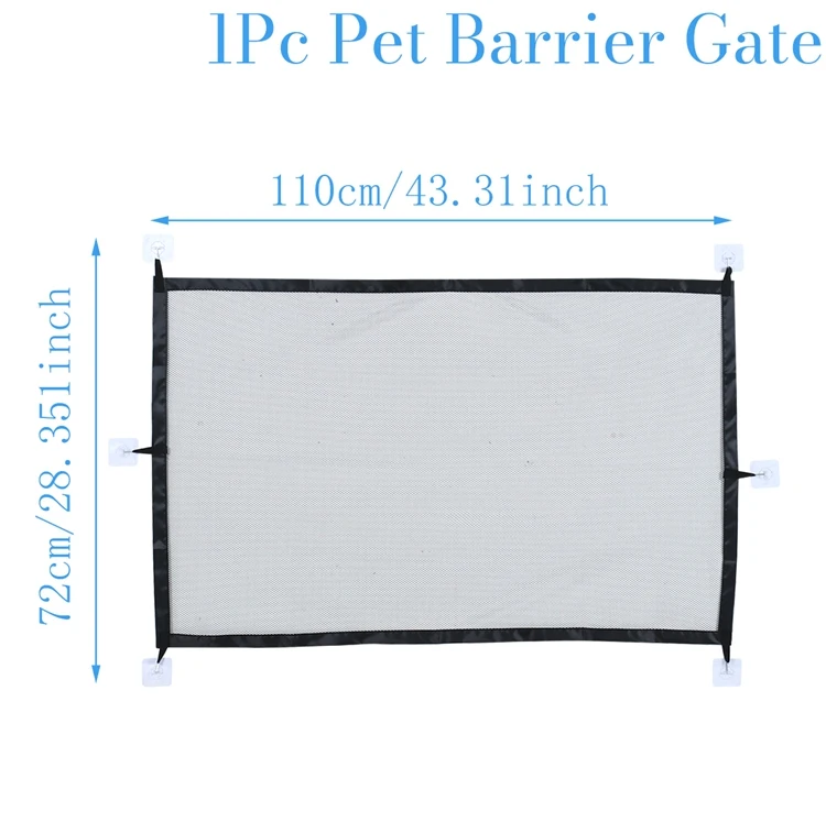 Barrière de sécurité pour animaux parcmesh respirant pliable 110cm x 72cm beige/noir fixations murales idéal p