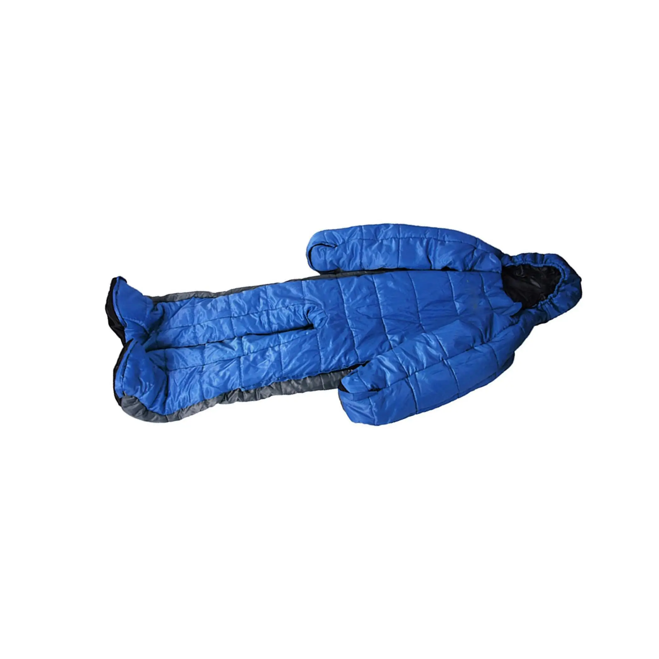 Sac de couchage portable bodyshape avec capuche et fermetures zippées pour adultes camping randonnée extérieur