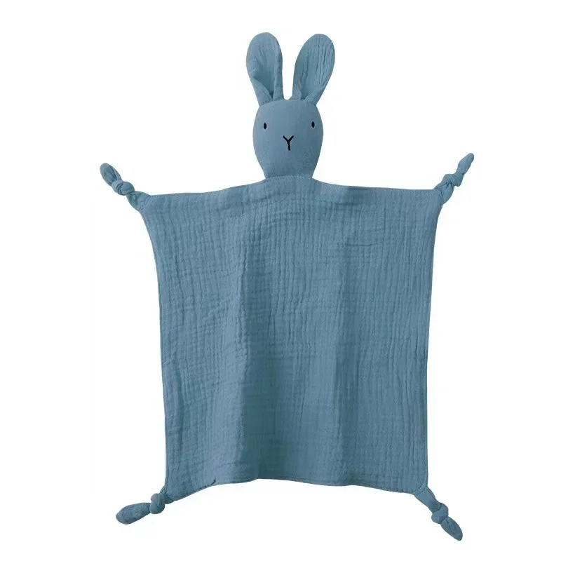 Couverture en Gaze de Coton pour Bébé Doudou en Mousseline Poupée de Sommeil pour NouveauNé Jouet Apaisant pou