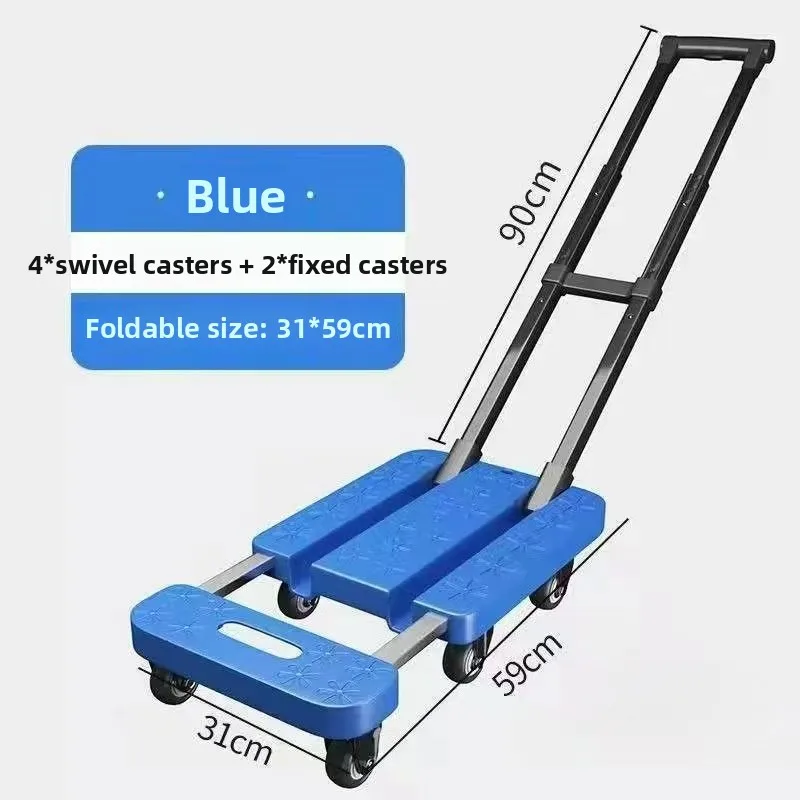 Wagon de jardin pliant robuste chariot utilitaire portable roues silencieuses plateau antidérapant camping dém