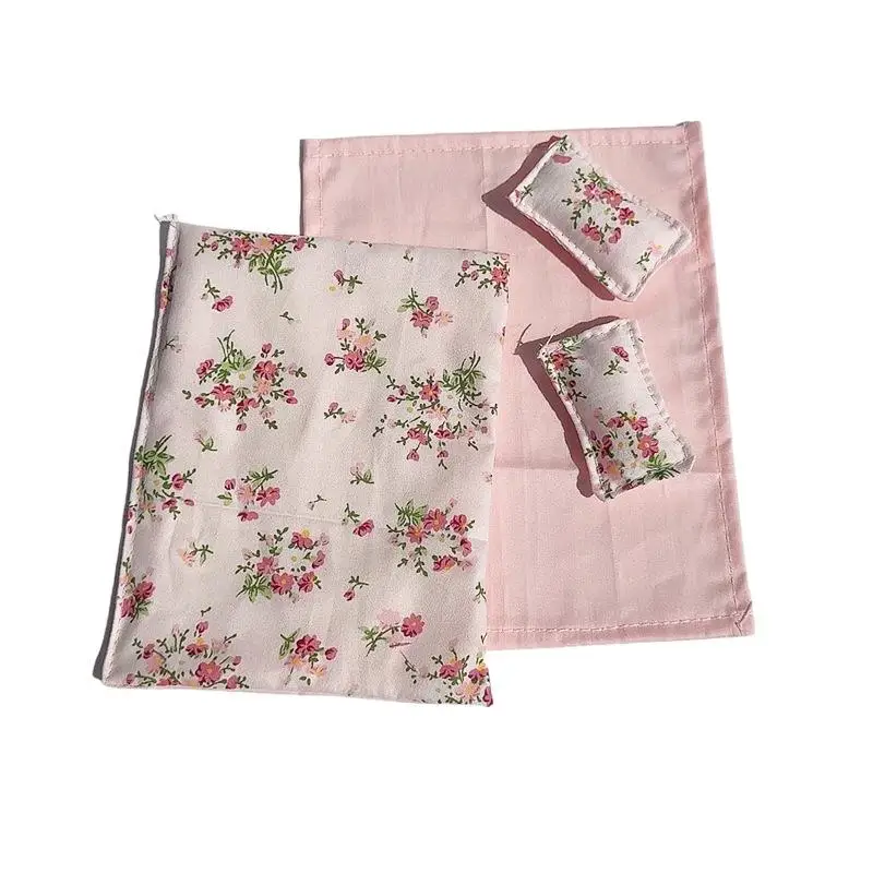 Sachets aromathérapie en tissu ensemble 3 pièces décoration romantique motif floral usage tiroirs et placards 