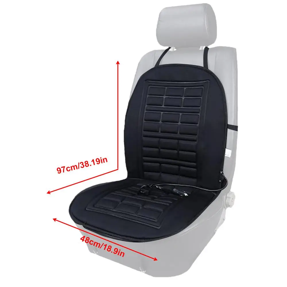 Housse chauffante de siège voiture bébé coussin électrique 12V 2 niveaux de chaleur housse protection siège no