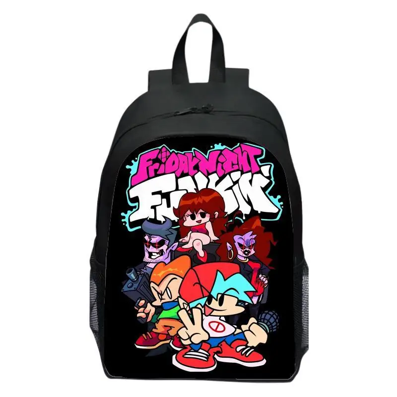 Friday Night Funkin Sac à dos enfants design jeu vidéo personnages colorés nylon ajustables école loisirs adol