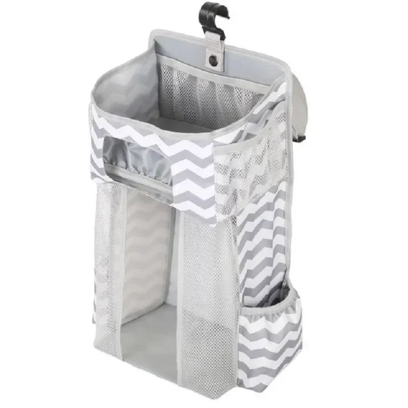 Station de soins bébé 3 en 1 table à langer organisateur parechocs design compact offwhite stripes coffret cad