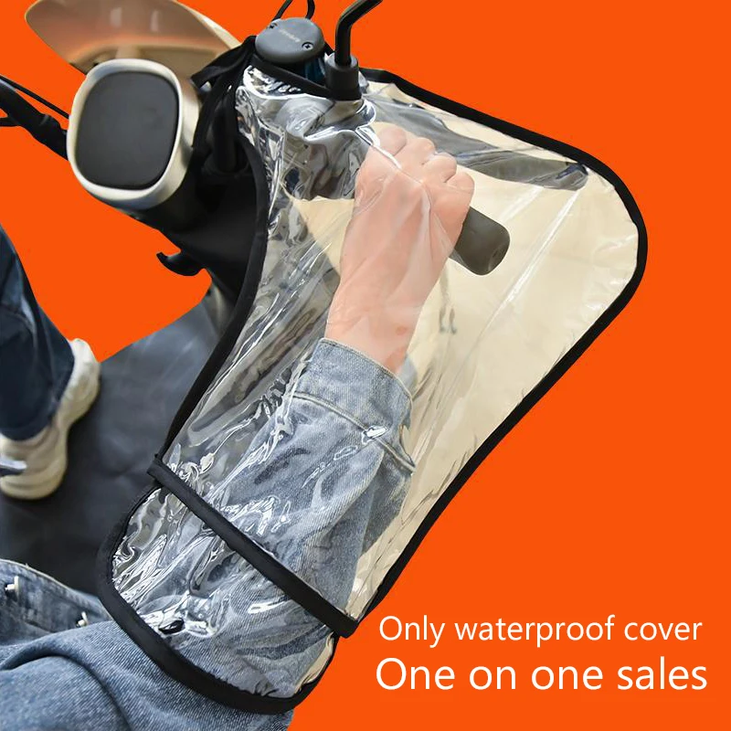 Couverture de poignée scooter imperméable hiver couvremains transparent PVC nylon antiaverse ergonomique adult