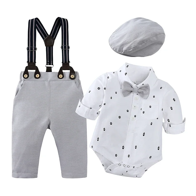 Ensemble formel pour bébé garçon tenue de baptême et mariage chemise à