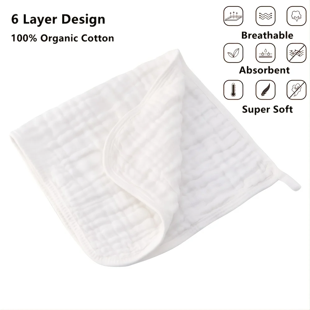 Grands débarbouillettes en mousseline pour bébé serviettes bébé extra