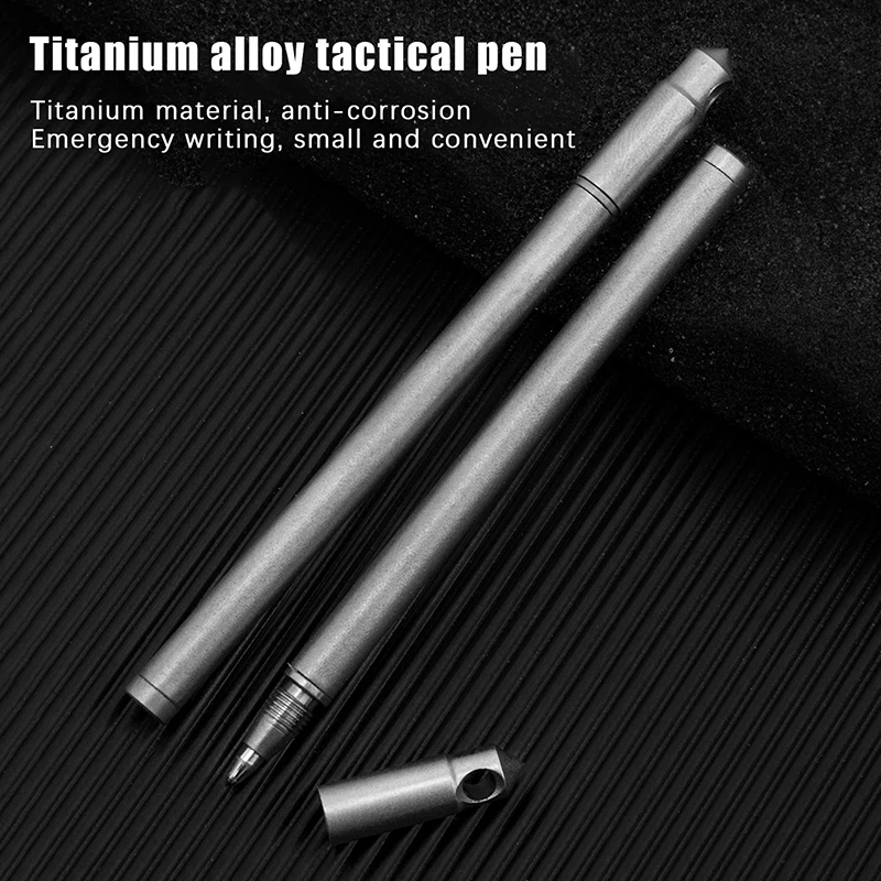 Stylo tactique en titane portable randonnée camping survie outil multifonction haute résistance durabilité com