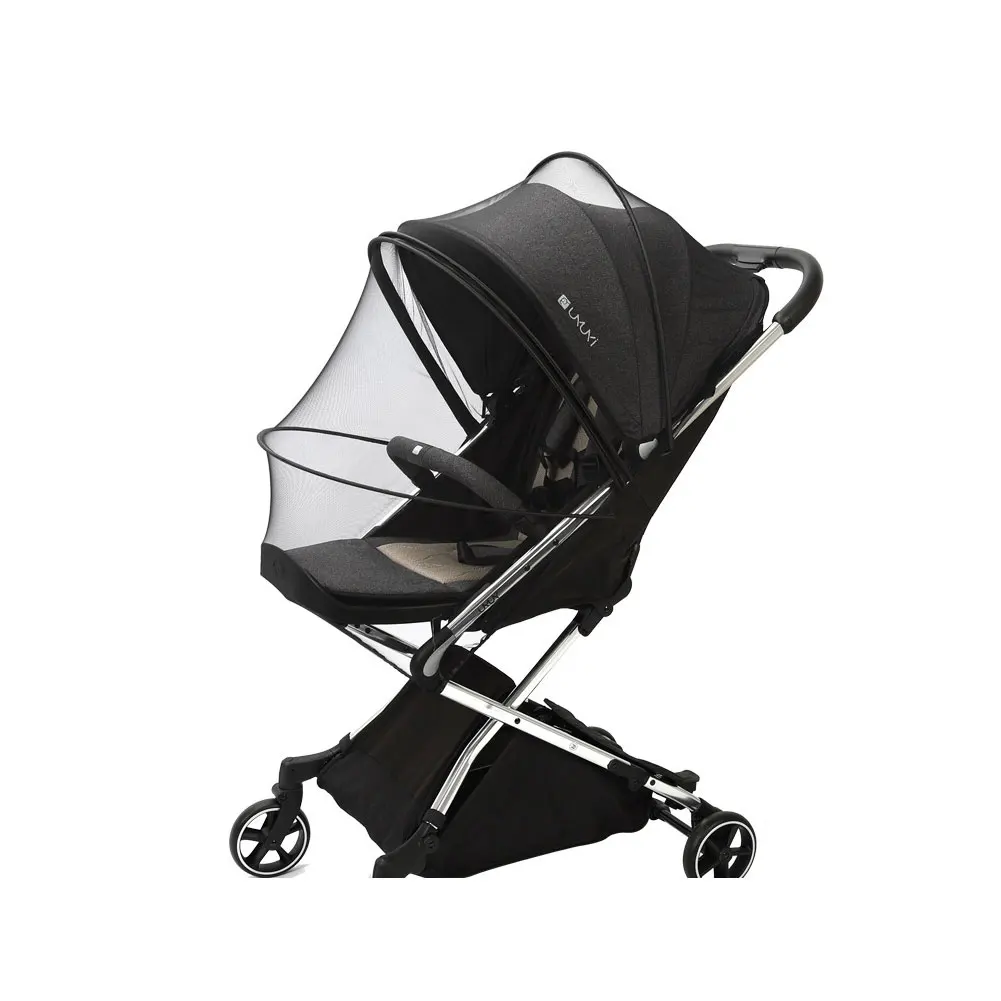 Accessoires de protection contre les mouches à fermeture éclair, berceau pour enfants, chariot d'été en maille