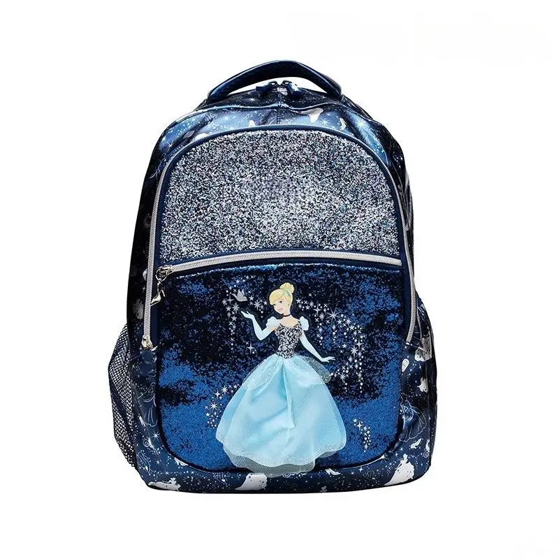 Sac à dos école maternelle primaire enfant fille garçon style contes de fées polyester paillettes poche zipper