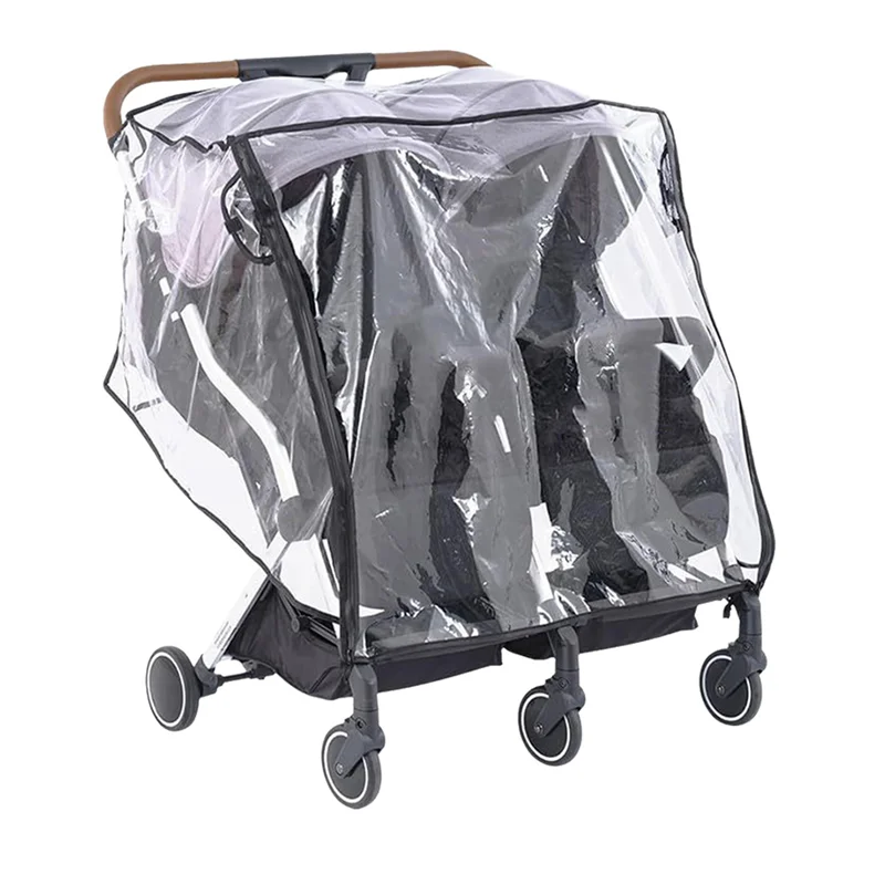 Housse de pluie double pour poussette M12K sièges latéraux protection météo bébé usage extérieur qualité premi