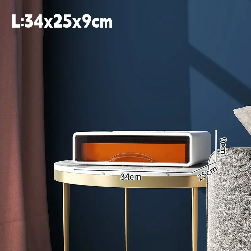 Organisateur de bureau en plastique blanc et orange rangement pour