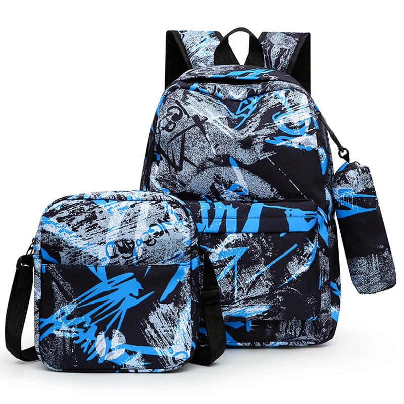 Sac à dos et petit sac transport pour enfants style moderne sportif design urbain polyester ajustables écolièr
