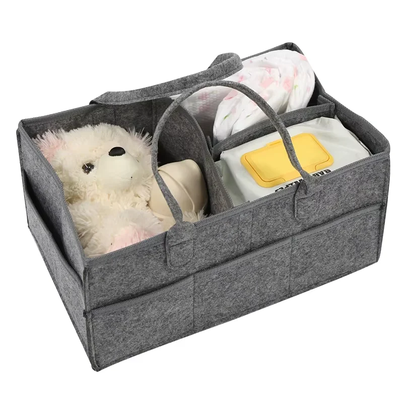 Panier de rangement bébé en feutre organisation moderne design minimaliste stockage doux et durable pour nouno