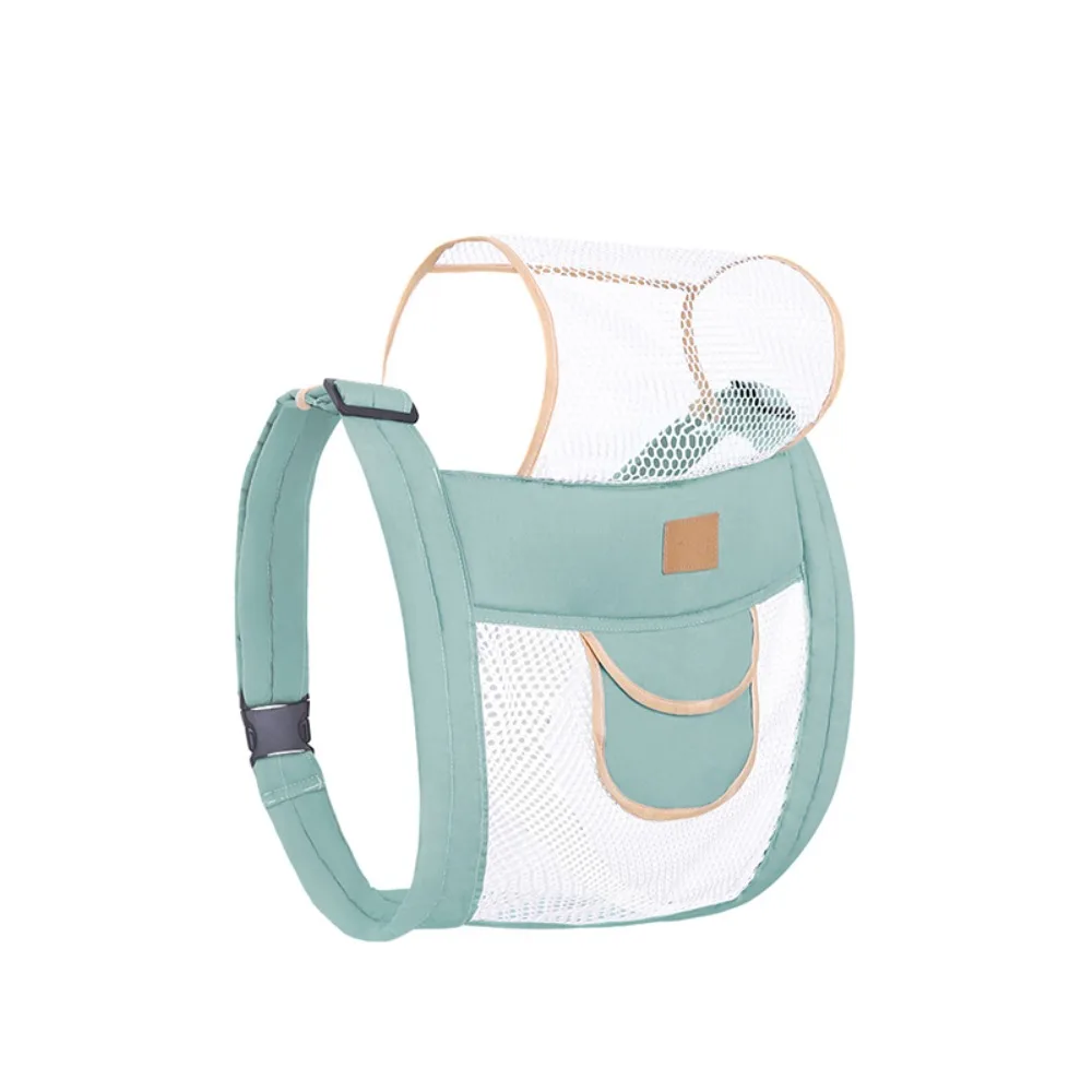 Portebébé ergonomique pliable filet de soutien de tête respirant sangles croisées ajustables poche intégrée de
