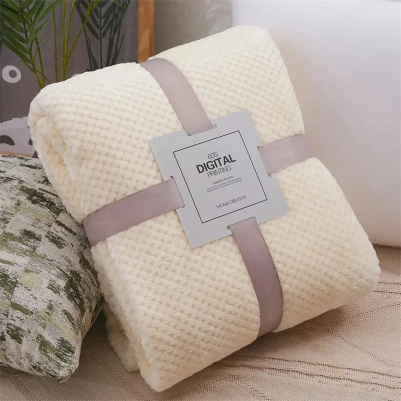 Couverture polaire douce bébé nouveauné poussette literie couette chaude blanc doux confortable style moderne