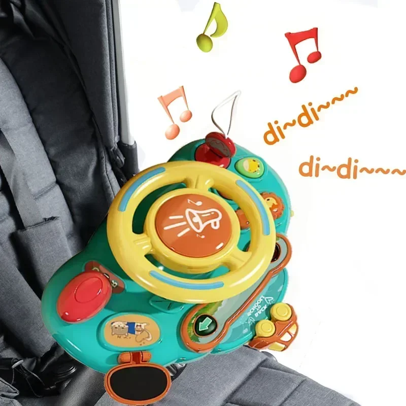 Jouet volant interactif pour bébé 036 mois simulation conduite voiture copilote poussette éveil musical et lum
