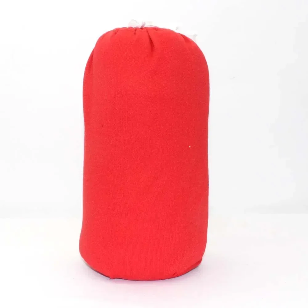 Coussin de voyage oreiller compressible compact en tissu doux couleur rouge vif pour bébé enfant adulte confor