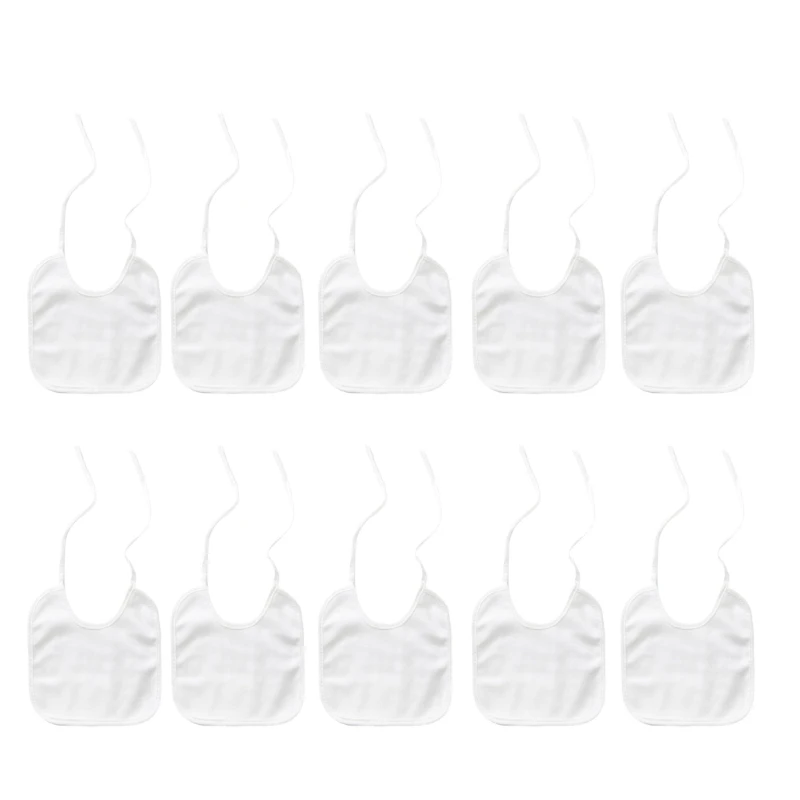 Ensemble de bavoirs pour bébé 10 pièces coton blanc style minimaliste 13 ans usage quotidienne protection vête