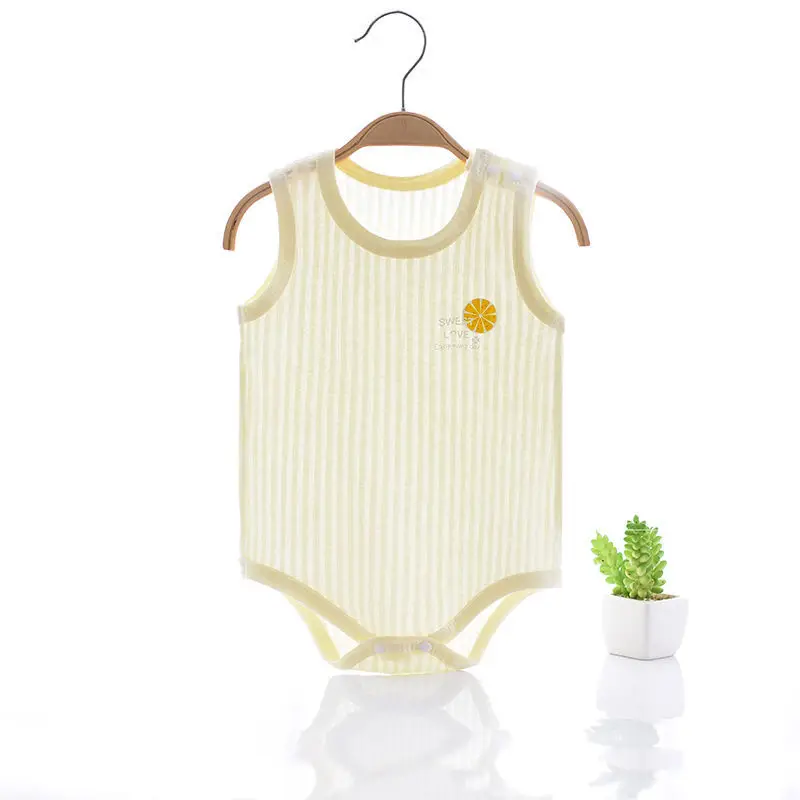 Onesie bébé fille sans manches logo SWEET orange coton doux 03 mois vêtement nouveauné confortable