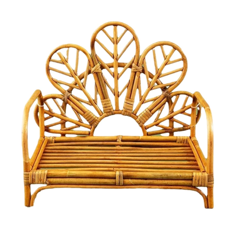 Chaise panier en rotin naturel pour photographie bébé déco boho style floral mobilier bébé Usage multiple Desi