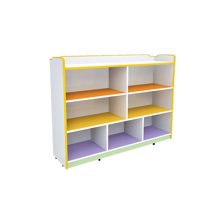 Étagère de rangement pour enfants mobilier éducatif moderne en MDF coloréปลอดerreur design sécuritaire pour ch