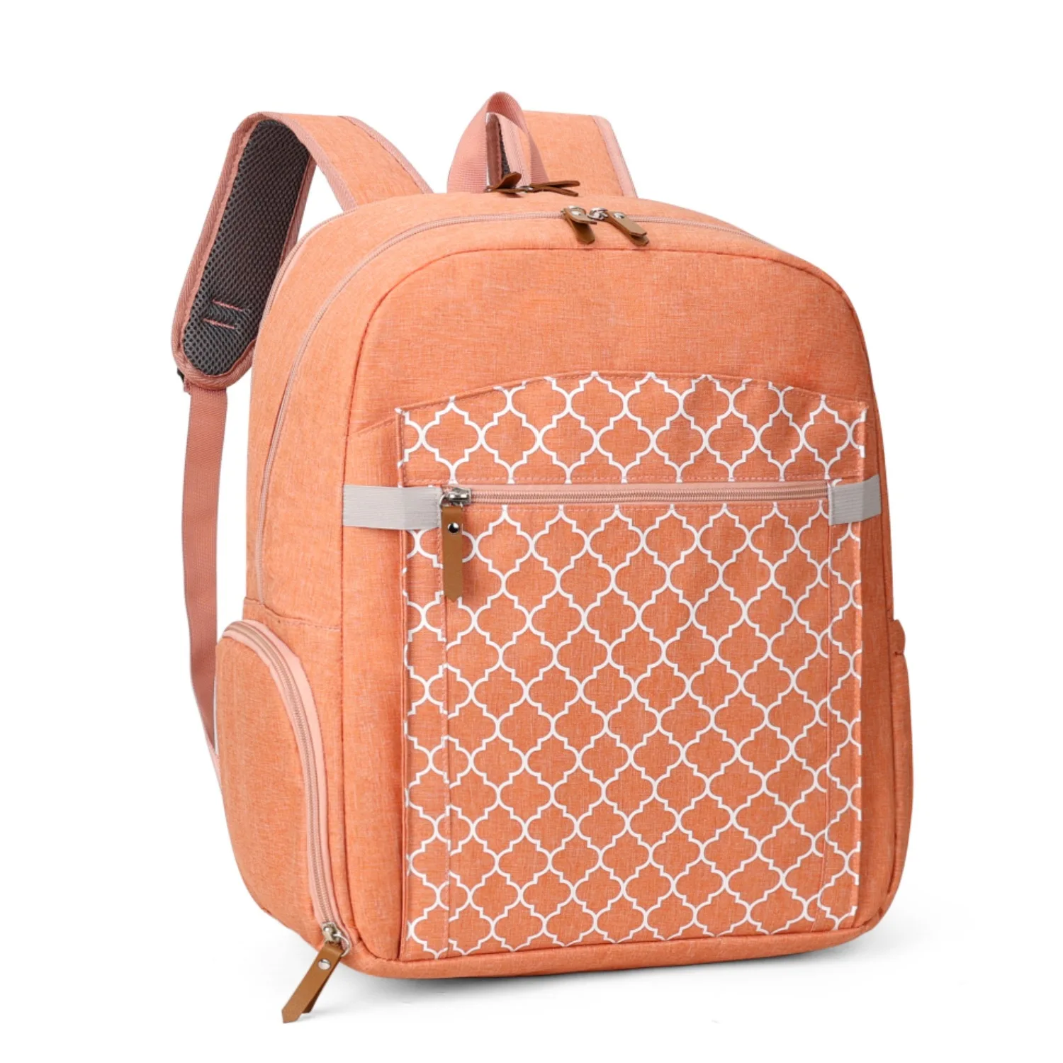 Sac à dos maternité imperméable grande capacité style moderne couleurs pastel poches multiples confortable béb