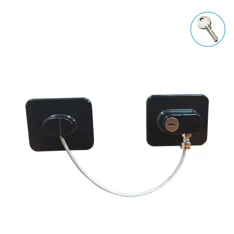 Serrure de réfrigérateur sûre pour bébé serrure à code clé ABS noir matériau sécurisé pour portes cabinets et 
