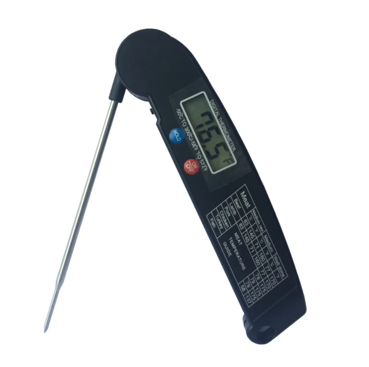 Thermomètre numérique cuisine BBQ viande eau lait cuisson sonde électronique ABS acier inoxydable noir fonctio