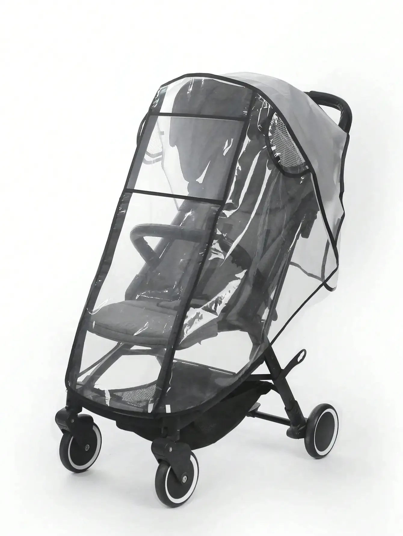 Housse de pluie transparente pour poussette imperméable et antipoussière ouverte pour imperméables de bébé
