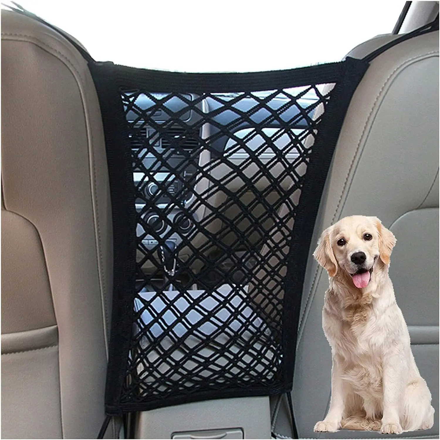 Barrière voiture chiens filet sécurité protection animaux de compagnie rangement facile maille durable protect