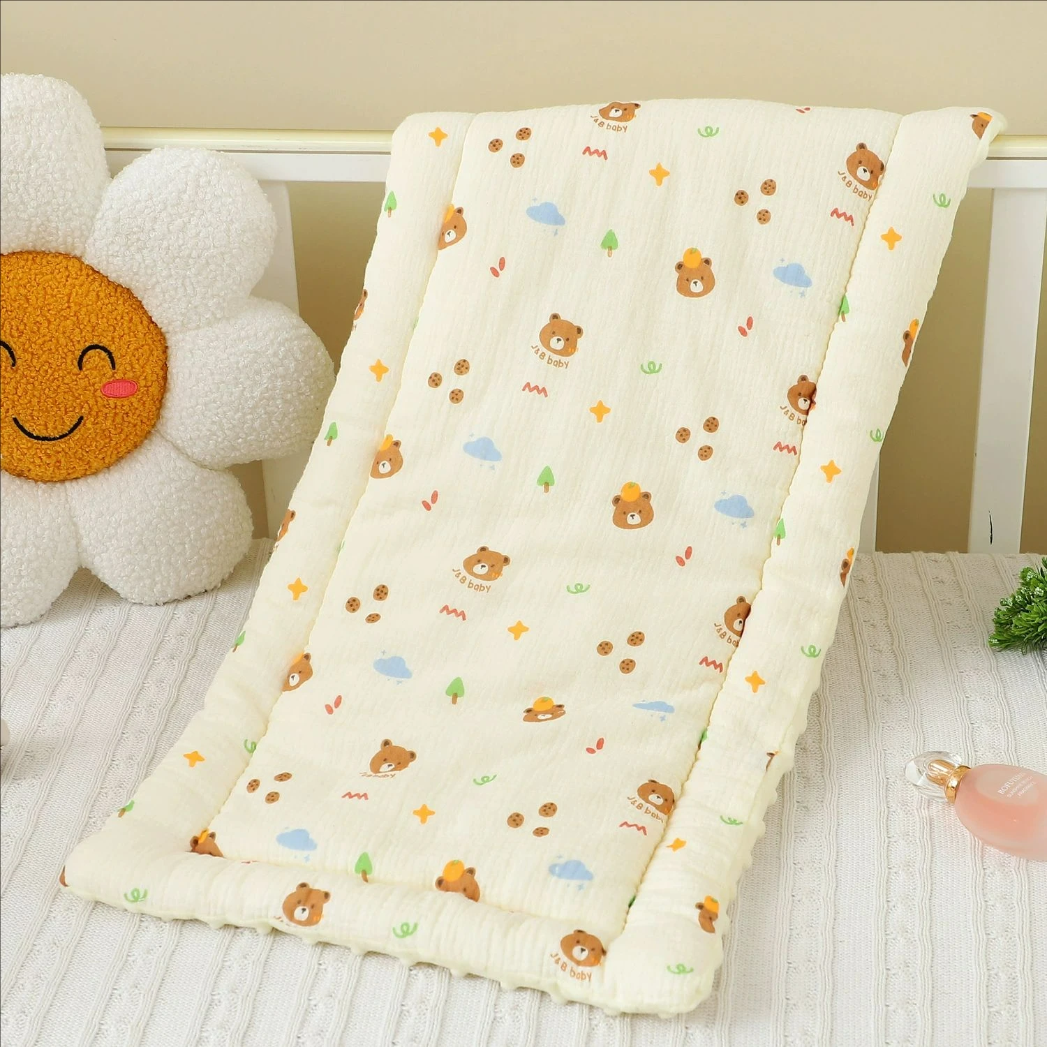 Coussin de Siège en Coton Doux pour Poussette Bébé Accessoires de Landau Maternité Confort et Sécurité pour No