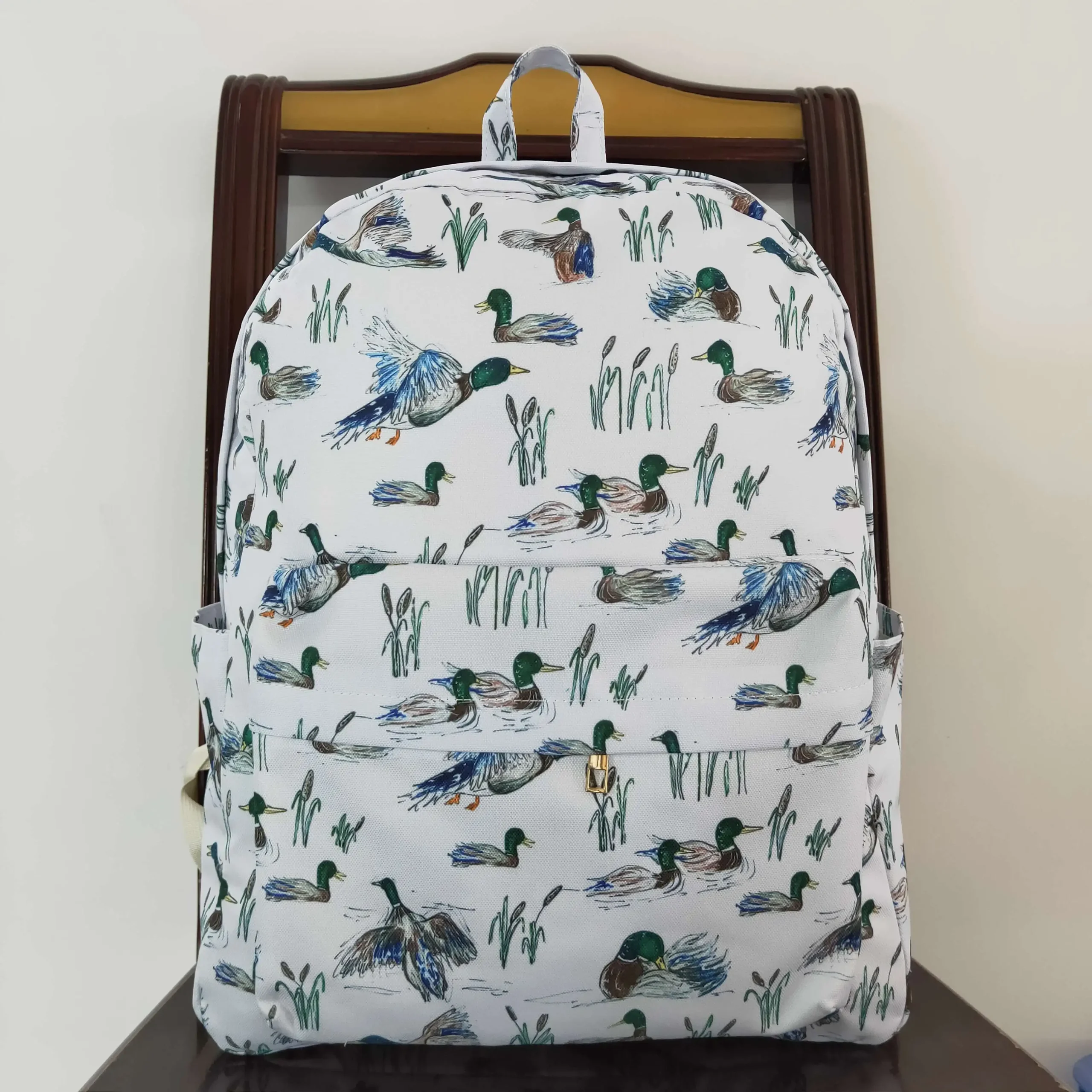 Sac à dos enfants motif canards école loisirs sac portable polyester design moderne idéal pour les enfants en 