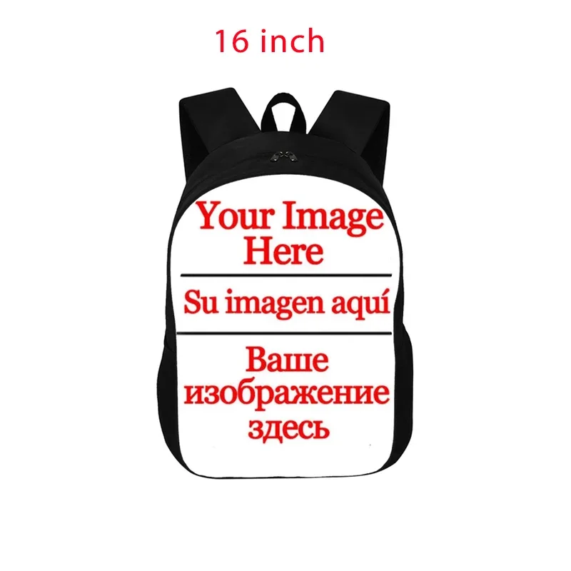 Personnalisez votre Logo/Image/nom sac à dos enfants sacs d'école garçons filles noir sac de maternelle enfant