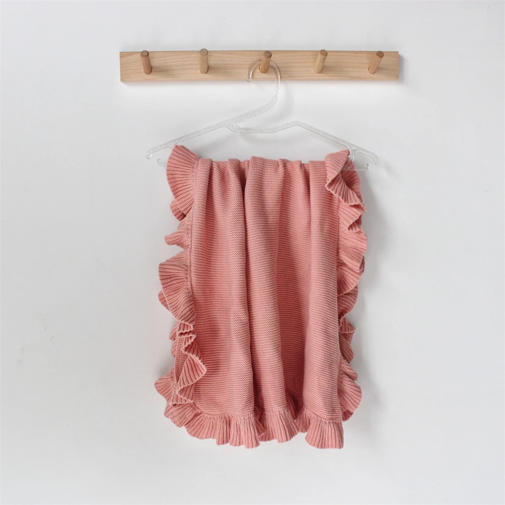 Couverture bébé brodée nom personnalisé couverture pram douce cadeau naissance chambre enfant rose style éléga