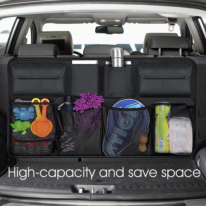 Organisateur de coffre de voiture universel en tissu Oxford multiusage grande capacité rangement sécurisé acce