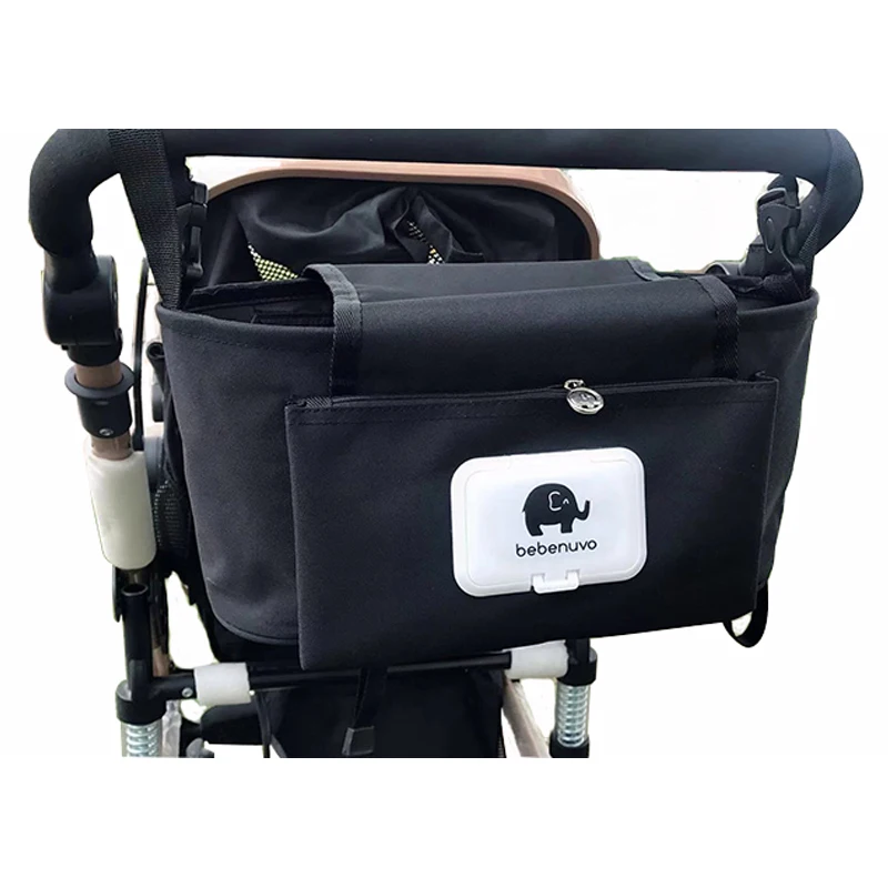 Sac de rangement pour poussette avec portegobelet grande capacité sécurité bébé accessoires maman portabilité 