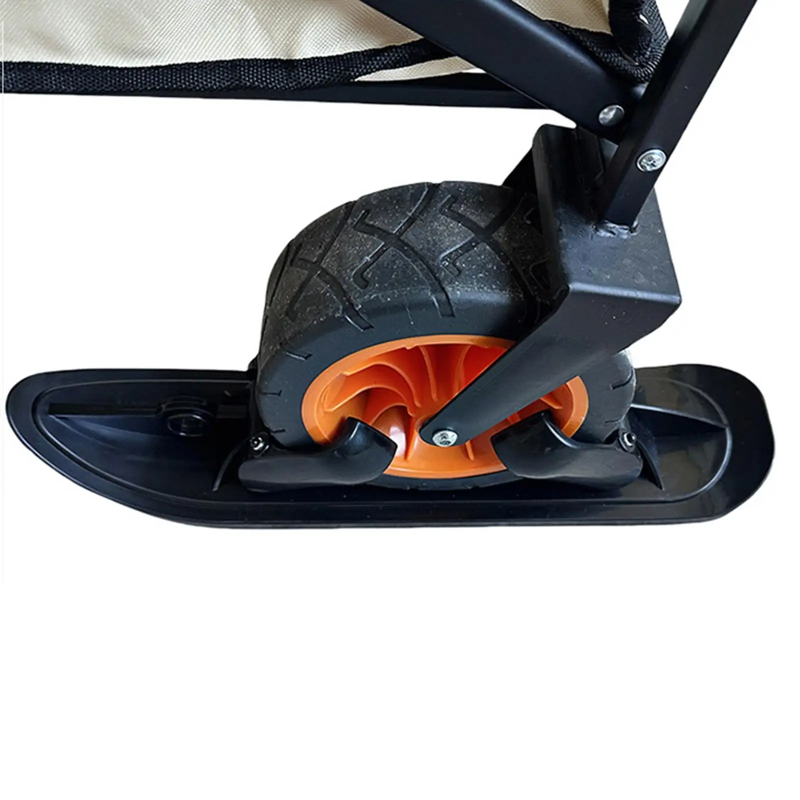 Poussette Skis 2 en 1 Accessoire Ski Multifonction Outdoor Enfants Sécurité Usage Divers Parents