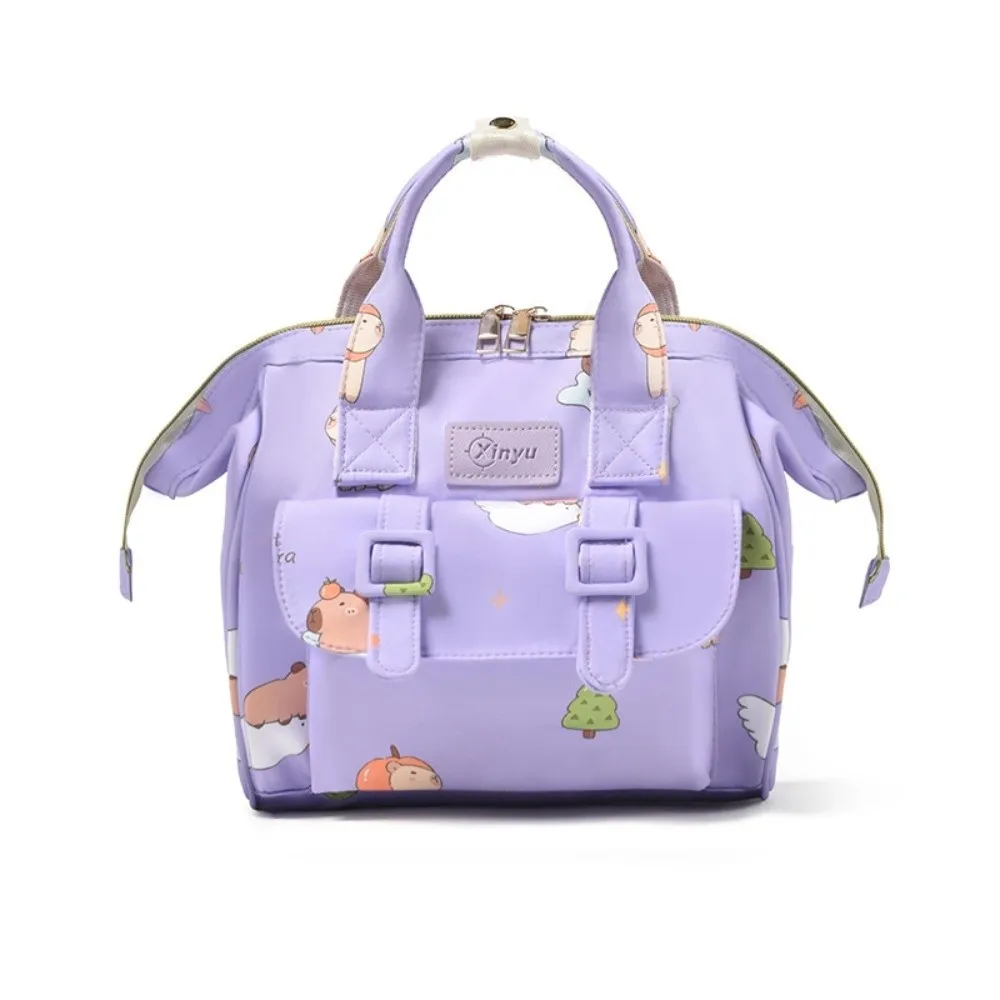Sac à dos imprimé dessin animé pour maman multifonctionnel matériau durable sac d'allaitement résistant à l'us