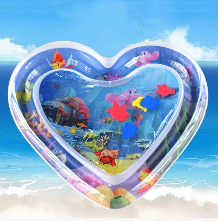 Tapis de jeu éducatif en plastique transparent jouet aquatique interactif pour bébé développement sensoriel po