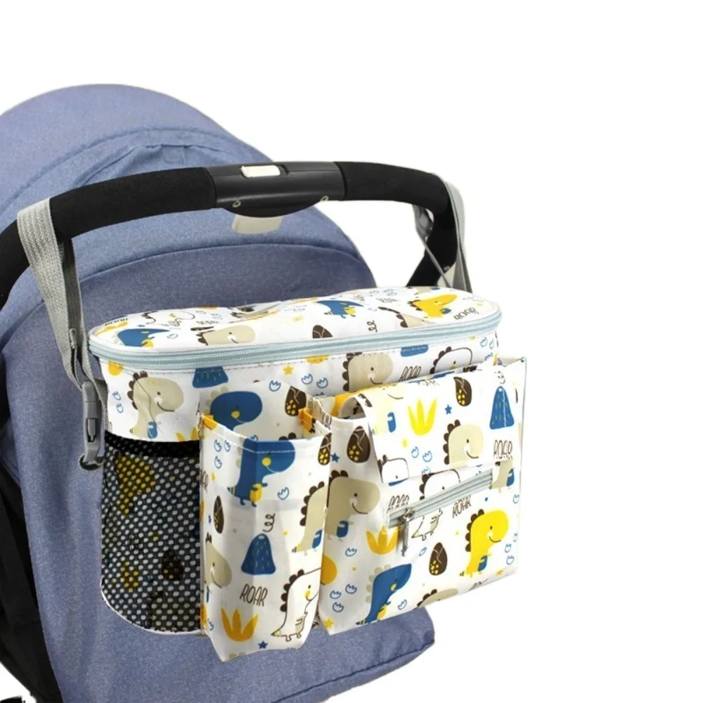 Organisateur de poussette Oxford tissu multicolore animaux motifs bébé rangement sac poussette portable access