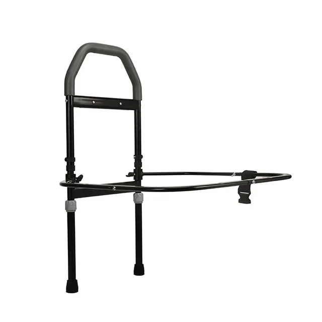Support trampoline ajustable en hauteur pieds en caoutchouc structure métallique noire compatible extérieur ro