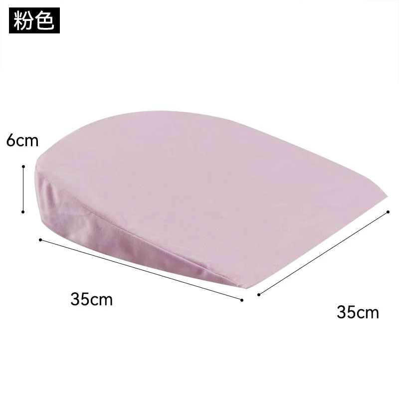 Coussin anticrachat bébé oreiller à mémoire de forme léger respirant antidérapant 35x35x6cm rose pâle confort